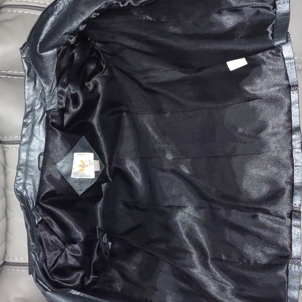 Ameri Mode Metallic Pewter Leather Blazer - image 3